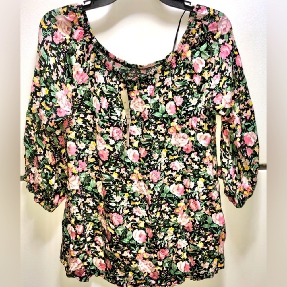 🪺Papillon Floral Print 3/4 sleeve blouse